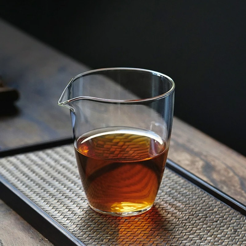 Taza de té de cristal de Kung Fu de estilo japonés, taza de justo para el hogar, juego de té de Kung Fu transparente resistente al calor, accesorios para tazas de té, nuevo