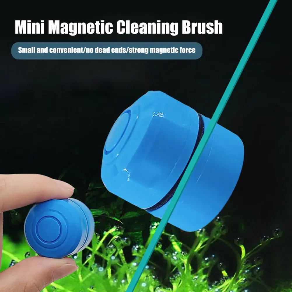 Time-saving Fish Tank Cleaner Magnetic Fish Tank Cleaner Efficient Fish Tank Mini Magnetic Brush for Supplies Glass Aquarium