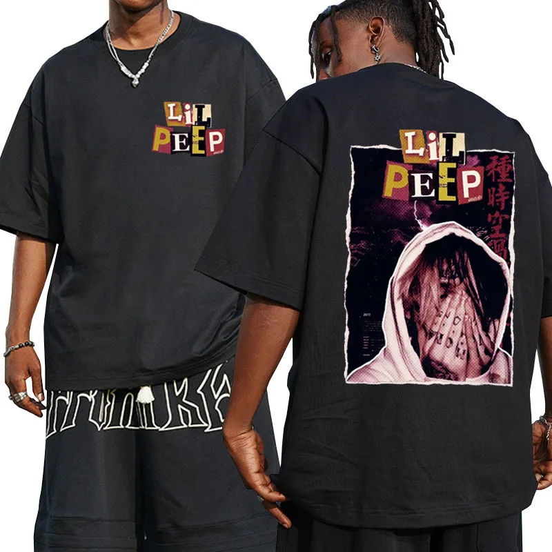 

Rapper Lil Peep Crybaby Hellboy Graphic T-shirts Men's Women's Hip Hop Oversized Cotton T Shirts Fashion Vintage Casual Tshirt