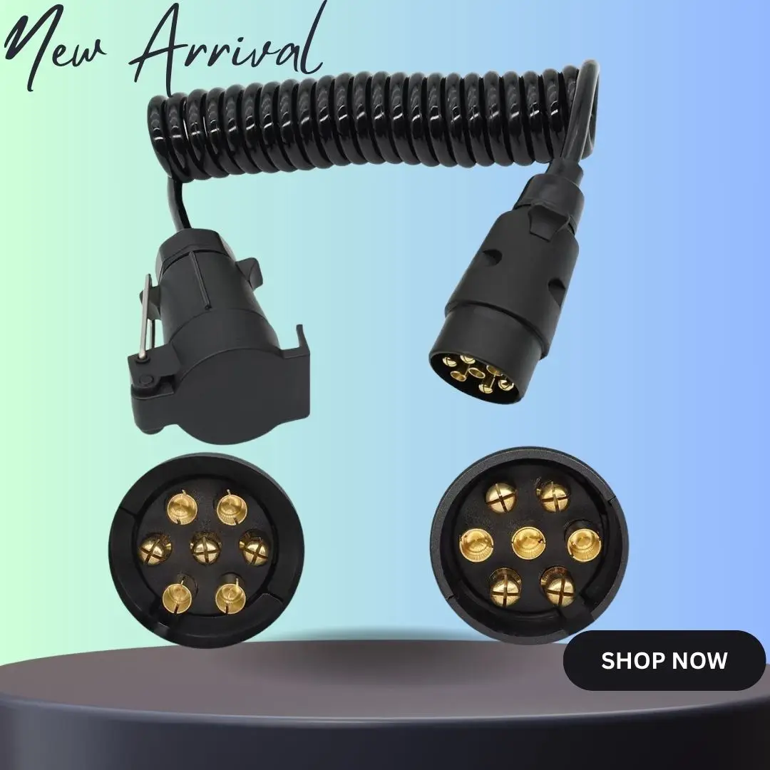 

1.3M 7 Pin Trailer Truck Light Board Extension Cable Male To Female Power PU Catapult Extension Trailer Socket