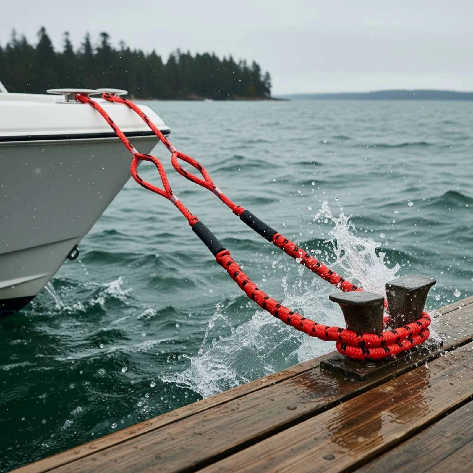 Bungee Dock Line Shock Absorbing Stretch Dock Rope Bungee Mooring Rope Protective Sleeves Sleeves Marine Accessory Easy to Use