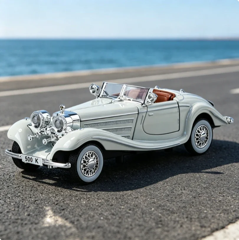 1:32 500K alloy classic car model ornament boy toy wholesale delivery Alloy diacast cast car model rebound toy