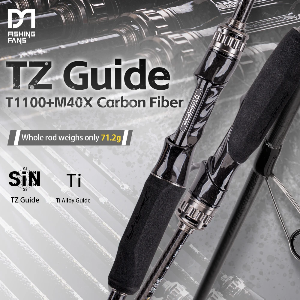 

FISHINGFANS PERFORMER 3.0 T1100+M40X CARBON BLANK TITANIUM FRAME TZ GUIDE L ML M MH Power 5-30g Lure Wt XF ACTION FISHING ROD