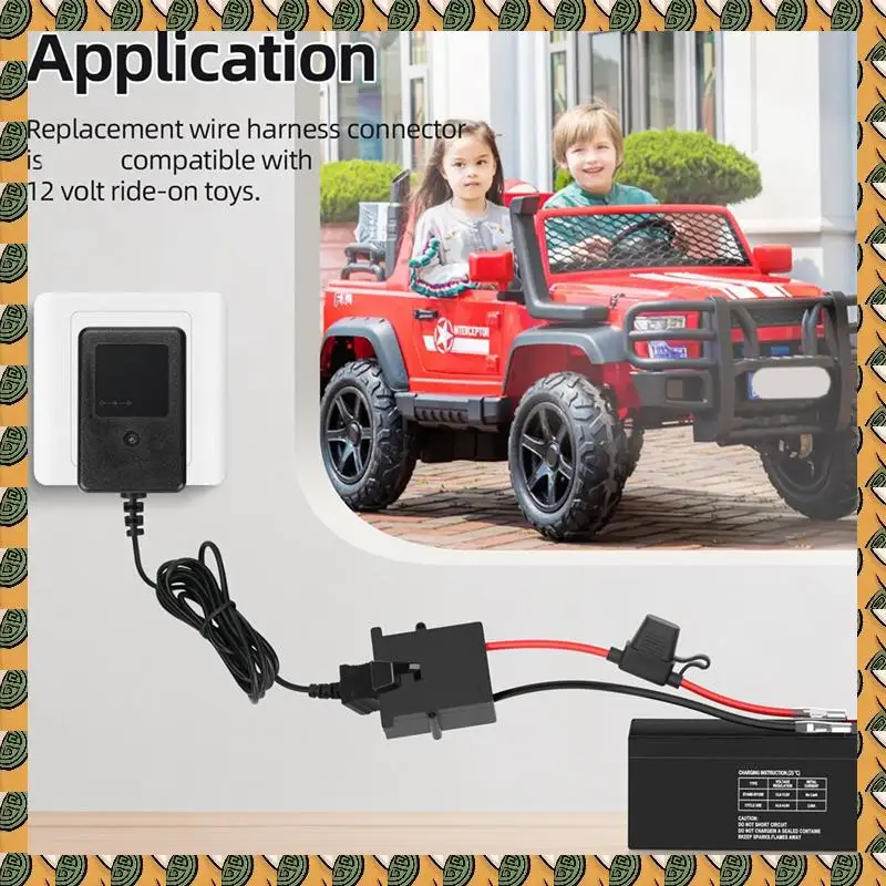 A77I Wire Harness Connector Plastic For 12 Volt Power Wheels Price Battery With 12 AWG Wire 3 Replaceable Fuses
