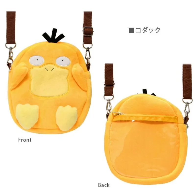 Pokemon Psyduck Charmander Pikachu Gengar Shoulder Bag Anime Cartoon Boy Girl Messenger Bags Document Bag Mobile Phone Bag Gift