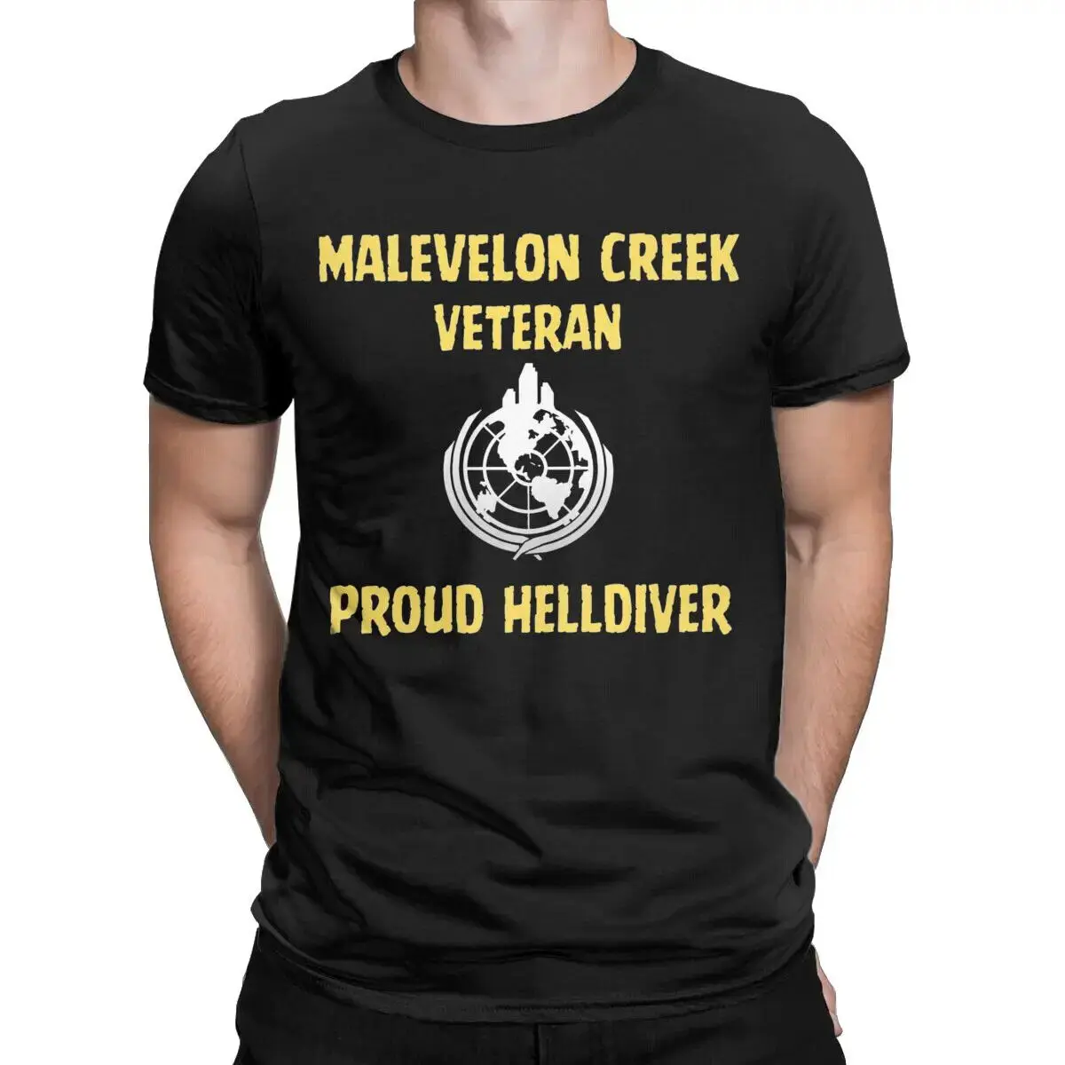 Men's T Shirt Helldivers 2 Malevelon Creek Veterans Vintage Cotton Sh