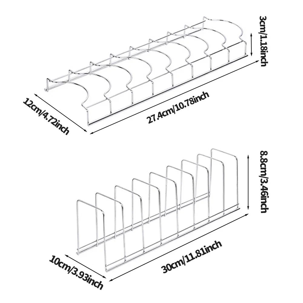 Kitchen Bowl Dish Organizer Stainless Steel Dish Holder Home Cutlery Dishes Pot Lid Rack Household Dish Rack Kitchen Accessories