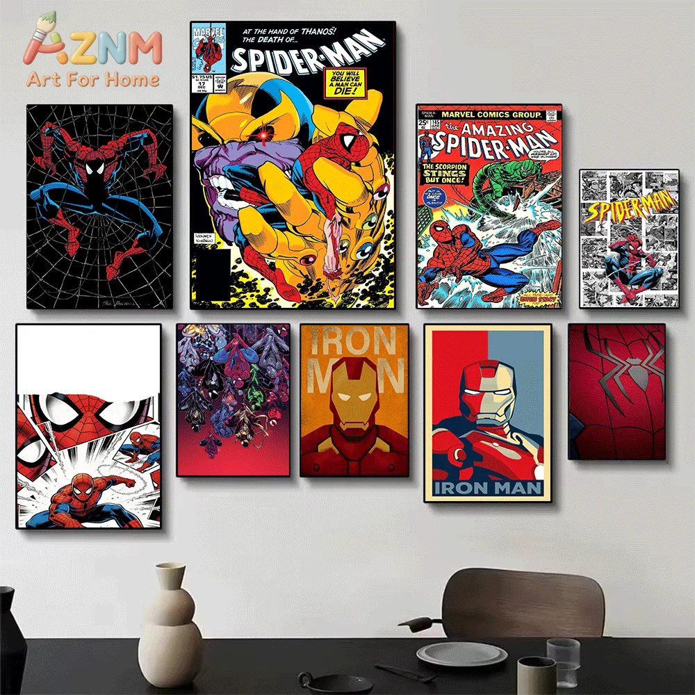 AZNM Spiderman Jumping On Larg - Resin Art On Canvas recension och pris