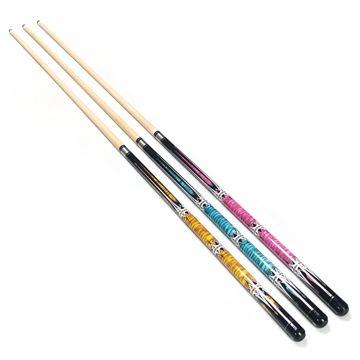 Newest Modern Design Colorful Maple Wood Nine-ball Billiard Pool Cue Stick Factory Price