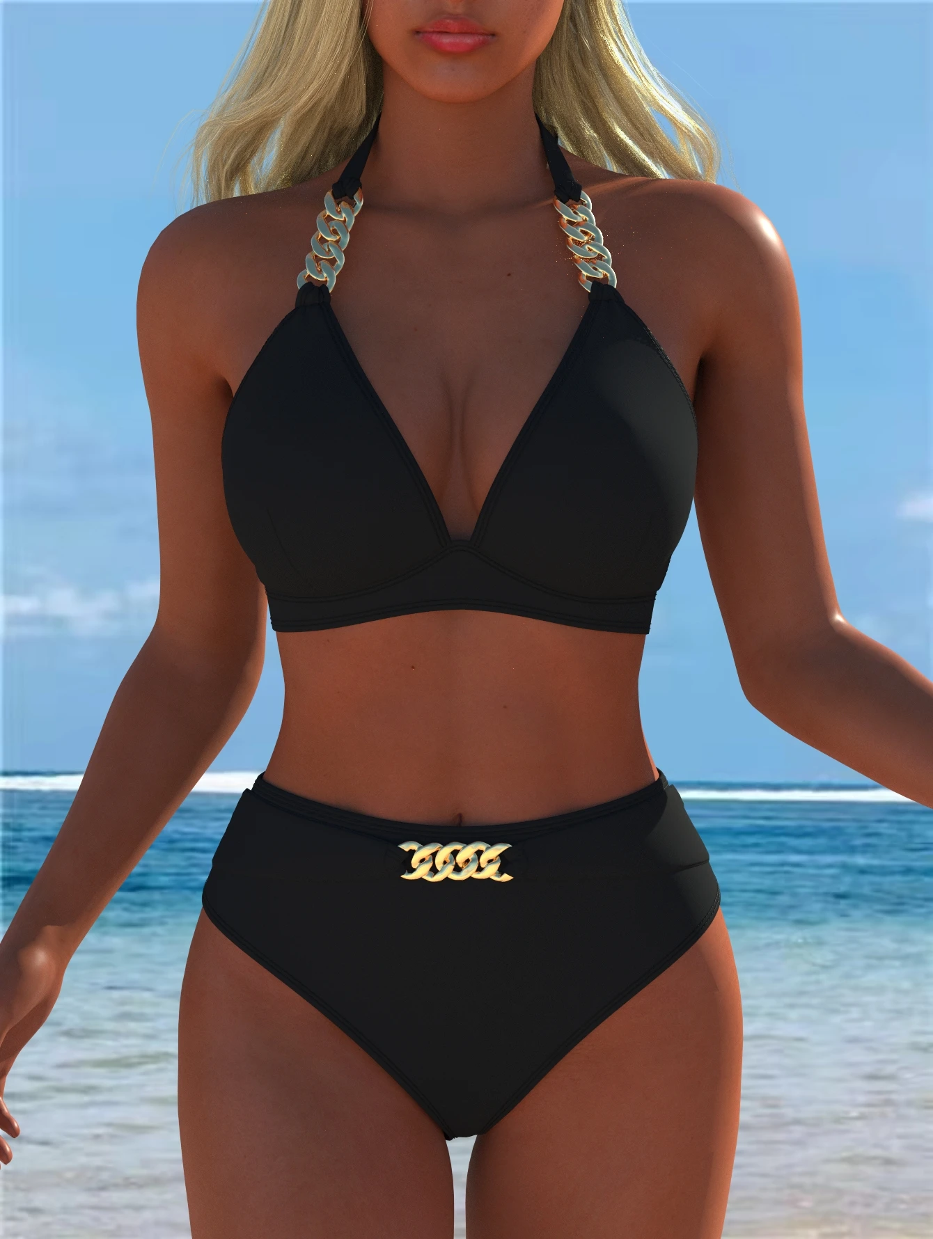 

Women's Swimwear Swimming Suit Beach Outfits Summer Beach Festival Vacation Travel Sexy Luxury Modern Two Piece Set Bikinis