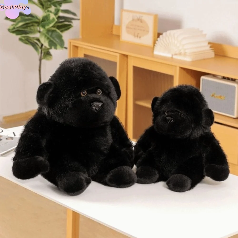 

Stuffed Animal Black Gorilla Plush Toy Wild Zoo Ultra Soft Stuffed Gorilla Cartoon Simulation Chimpanzee Plush Doll