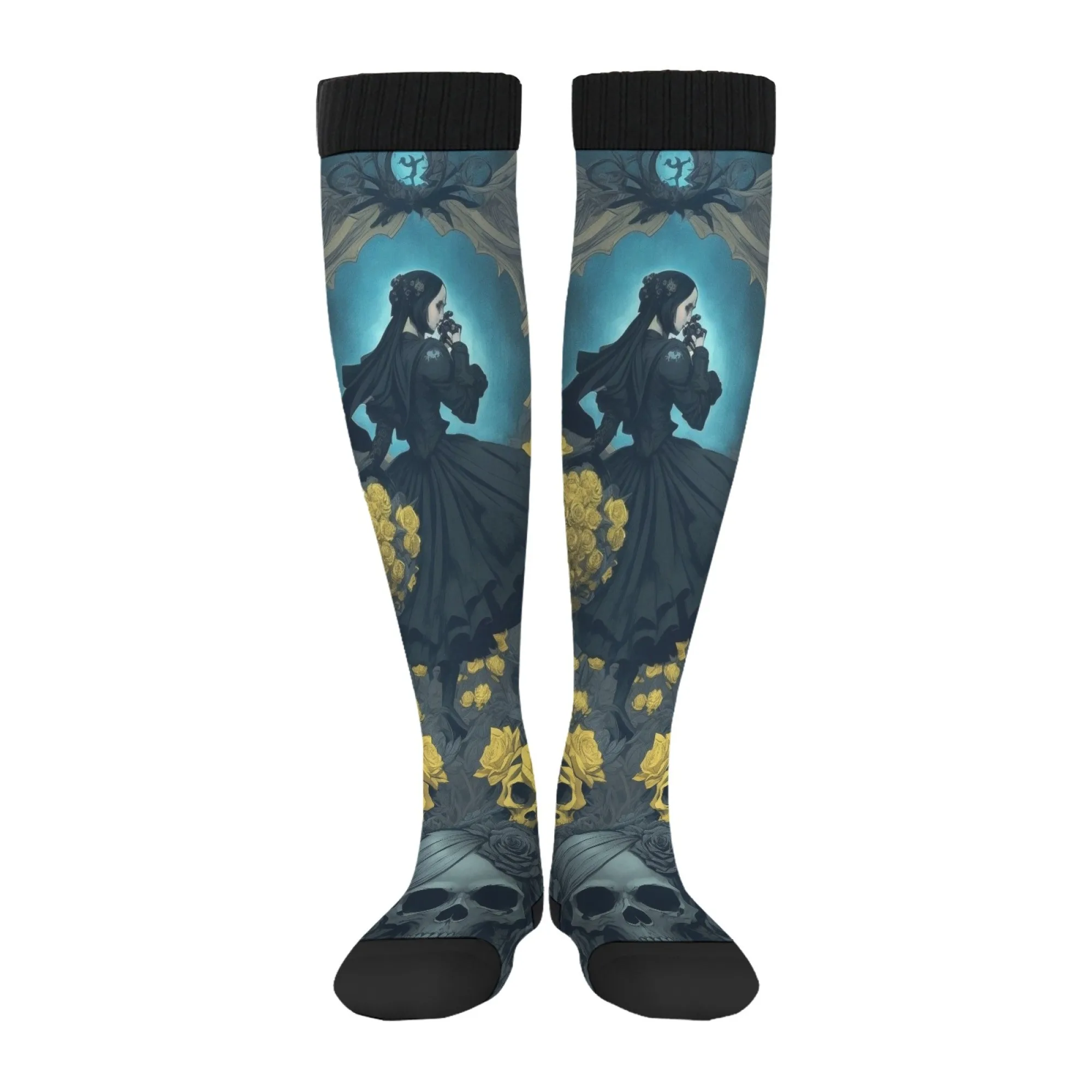 القوطية الرجعية عناصر الجمجمة الجوارب الطويلة الهيب هوب Harajuku سعيد الرجال والنساء الجوارب الجدة مجنون تصميم عادية حفلة هدية