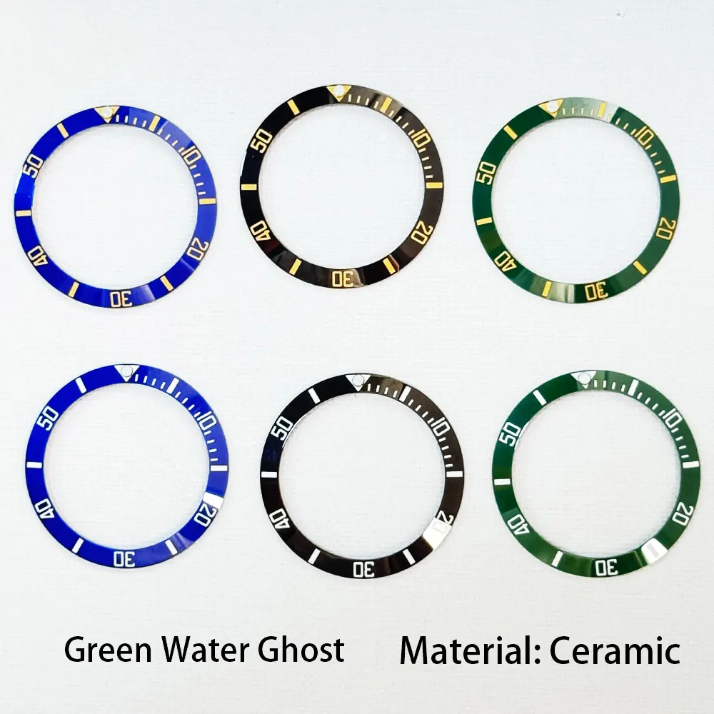 MATELION 38mm Ceramic Alloy Watch Bezel Insert Ring Slope Fit 40mm Watch Case NH35 NH34 GMT Diving Men Watch Part Accessories