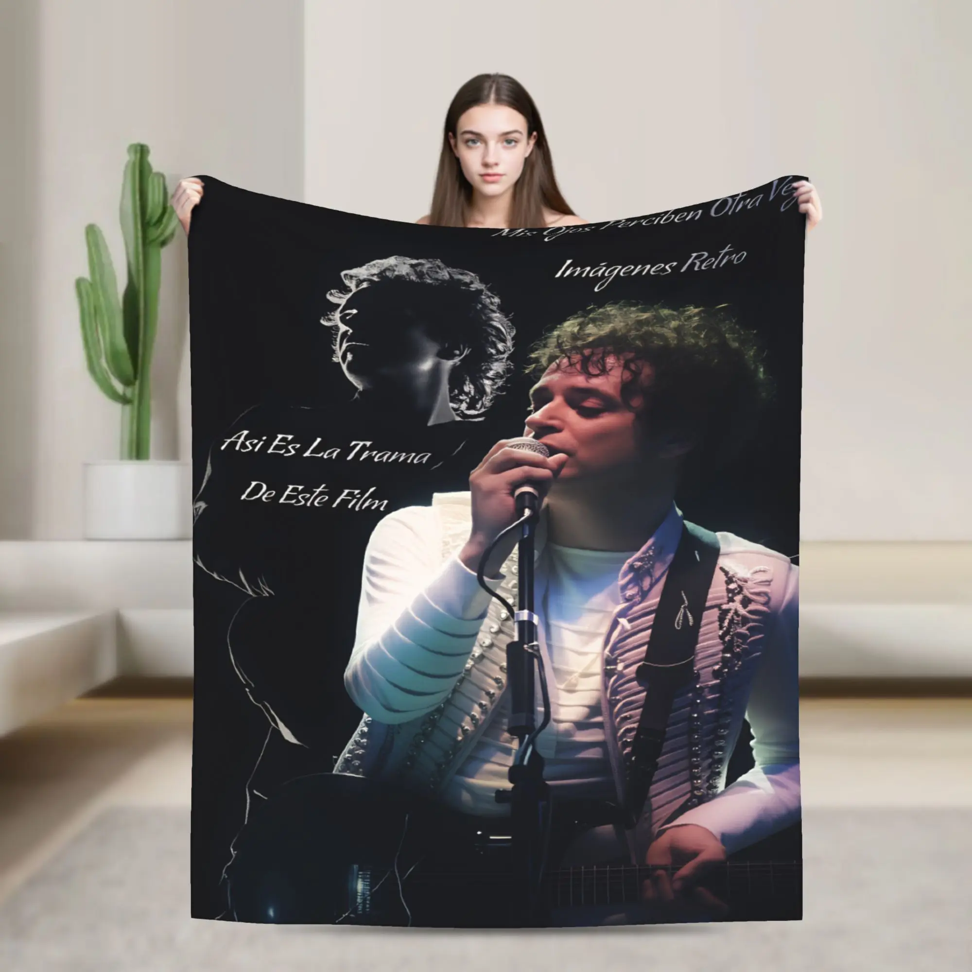 Warm BlanketGirls Boys Decorative Gustavo Cerati Argentine Singer  Bedding Throws Flannel Bedspread For Couch Chair Sofa Cover