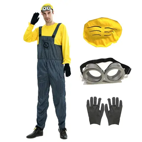 Minion Costume Cosplay Anime Minion Tute per  famiglia Masquerade per adulti Cattivissimo Me Carnevale Party Dress Up Halloween
