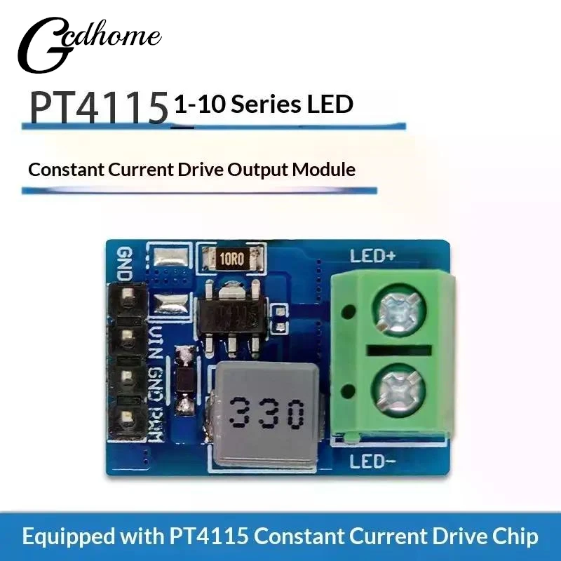 【W】1Pcs 12V PWM Dimming Constant Current Board PT4115 LED Driver Module Suitable For LED Light Strips DIY Accessories