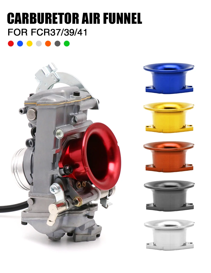 ZSDTRP For Keihi FCR37/39/41 Repair Parts Velocity Stack Red For FCR Flatslide Racing Carburetor Air Funnel 1130-808-7000