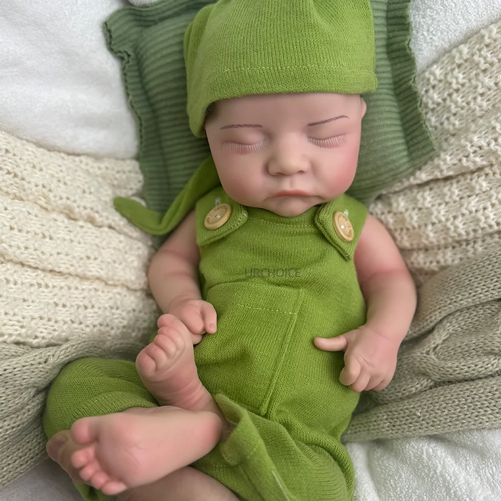 18인치 실리콘 리본 베이비돌, 매우 사실적인 핸드페인팅 피부 질감, 남자아이 인형, 수집가와 인형 애호가에게 완벽