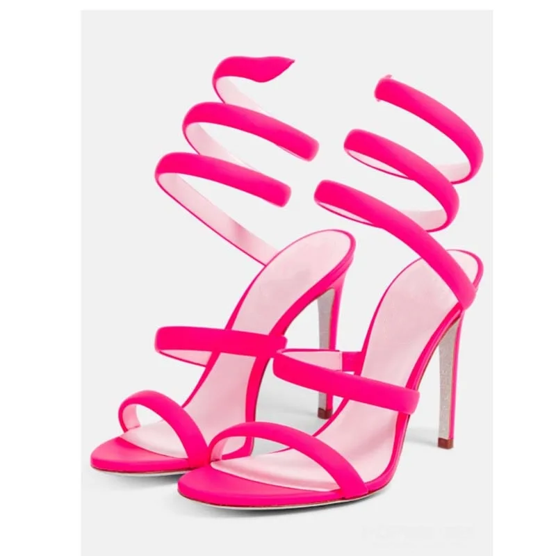 New High Heel Shoes European and American Summer Slim High Heel Open Toe Sandals for Women with Sexy Temperament