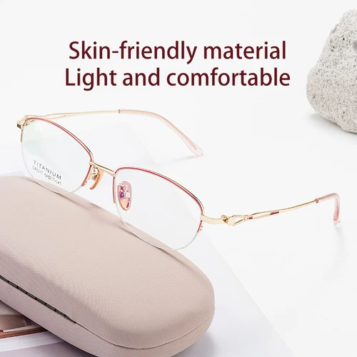 Imagen 2 del producto VICKY nuevo medio marco señora simplicidad moda ovalada Anti-luz azul gafas de lectura diseño clásico comodidad personalizable G6017