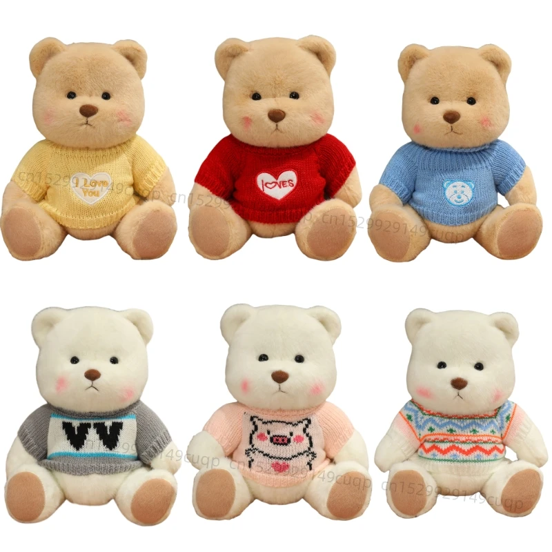 Handmade Joint Sweater Bear Plush Doll Joints Can Be Moved High Quality Bear Plush Toys For Boys And Girls Birthday Gifts