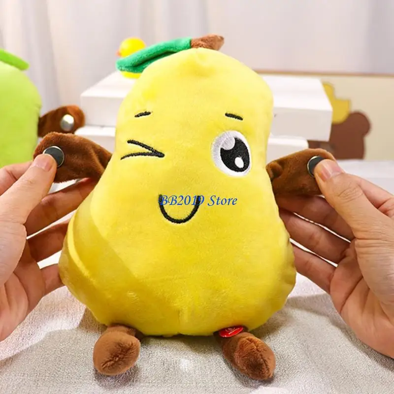 Q0KB Đồ chơi cảm giác hình trái cây bằng vải nhung mềm có phản hồi cảm ứng có độ nhạy cao để vui chơi âm nhạc và phát triển trẻ