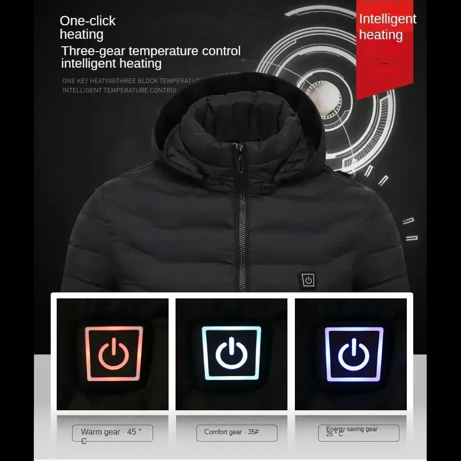 21 Areas Heated Vest Men Jacket Heated Winter Womens Electric Usb Heater  Jacket Man Thermal Vest Body Warmer Coat 6XL