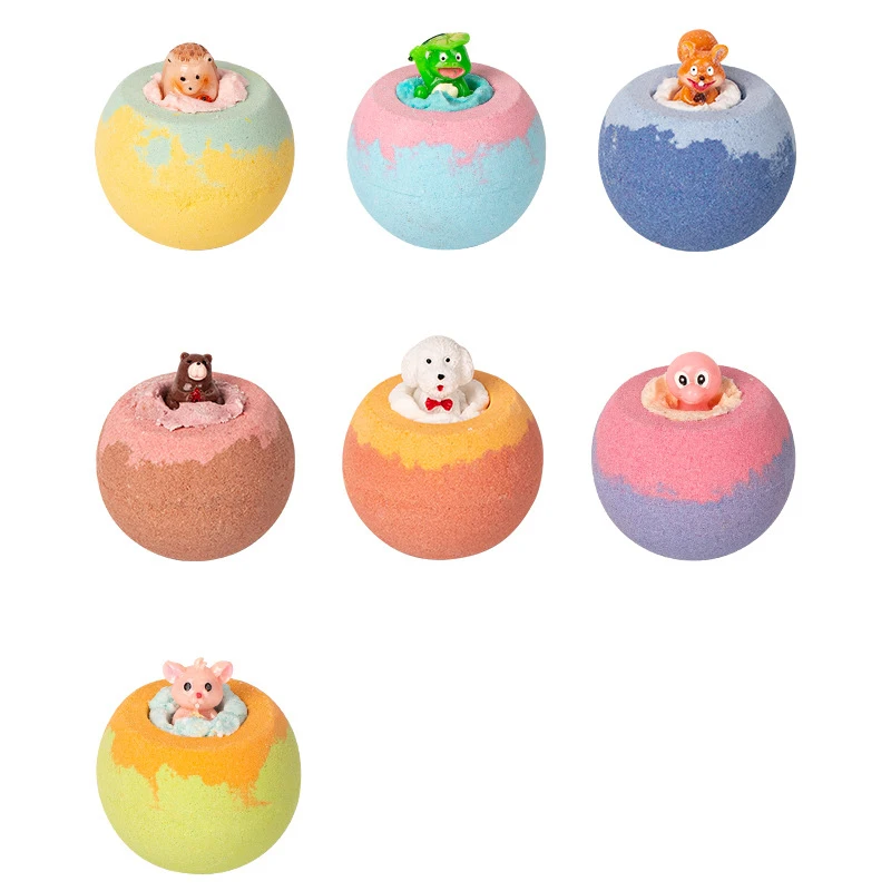 Inside Surprise Bubble Bath Fizzies Vegan Essential Oil Spa 1pcs Bath Bombs For Kids With Toys