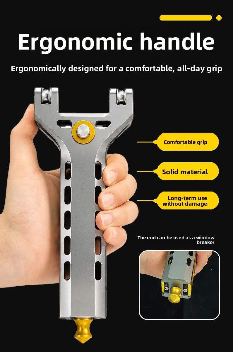 All Metal CNC Slingshot LASER Precision Machining Automatic Loading Rubber Slingshot Mechanic Second-generation for Beginner EDC