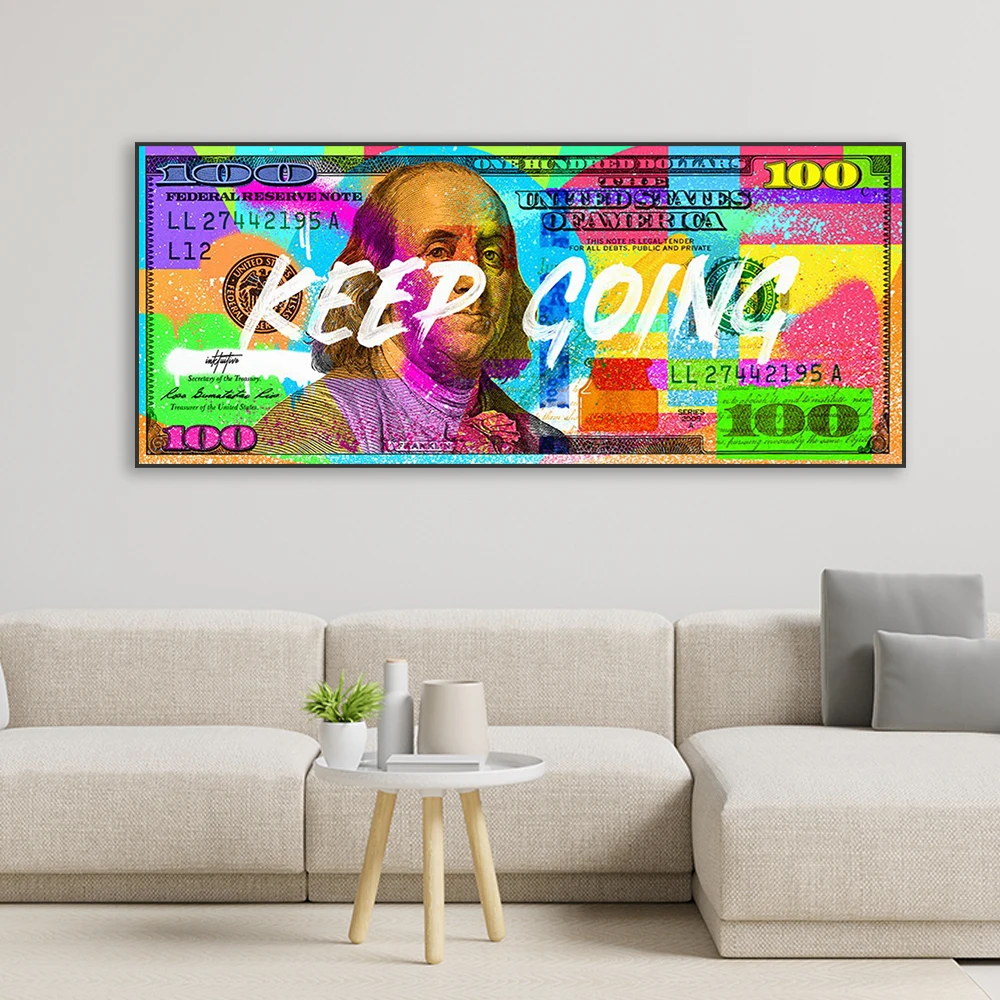 Disney pato donald motivação dinheiro cartaz dólar arte da parede pintura em tela para sala de estar cartaz escritório moderno sucesso decoração