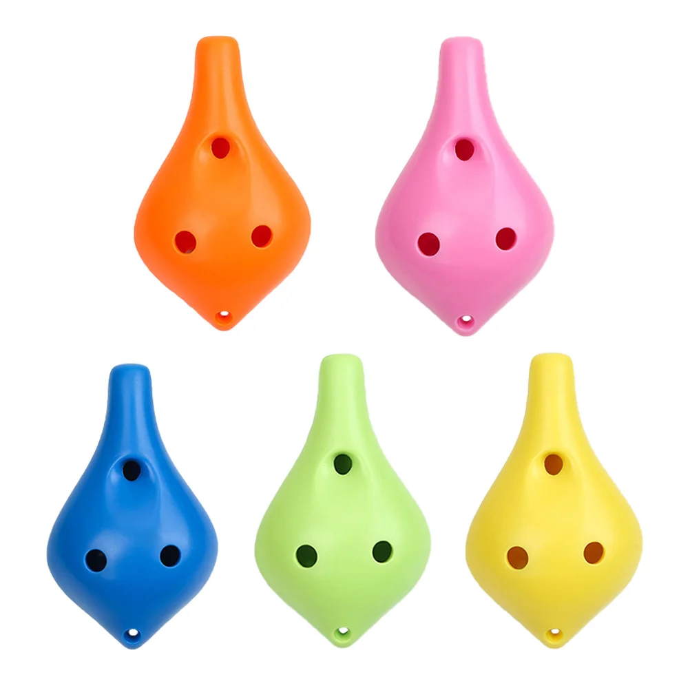 

5 Pcs Ocarina of The Lid Flute Manual Flutes Instrument Food Grade Abs Plastic Raw Material Student Child
