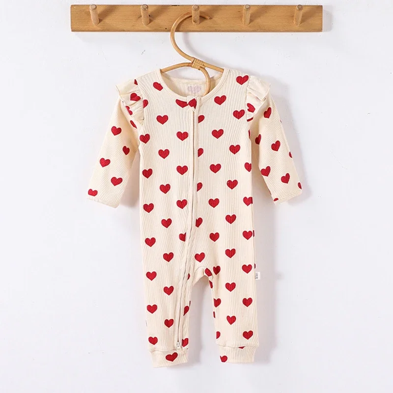 

Новинка 2023 года, осенний комбинезон для маленьких девочек, хлопковый комбинезон с длинными рукавами и принтом для маленьких девочек, одежда для маленьких девочек 0-24 месяцев