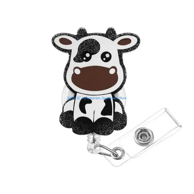 

Retractable Badge Holder with Metal Clip for Nurse Doctor Student Teacher