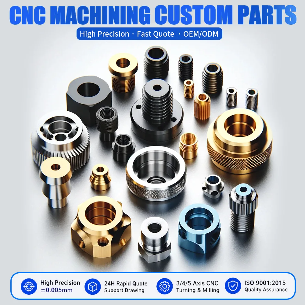 Custom CNC Copper Machining Parts Precision Milling Turning Electrical Components OEM ODM Metal Parts Manufacturing MOQ 1pc