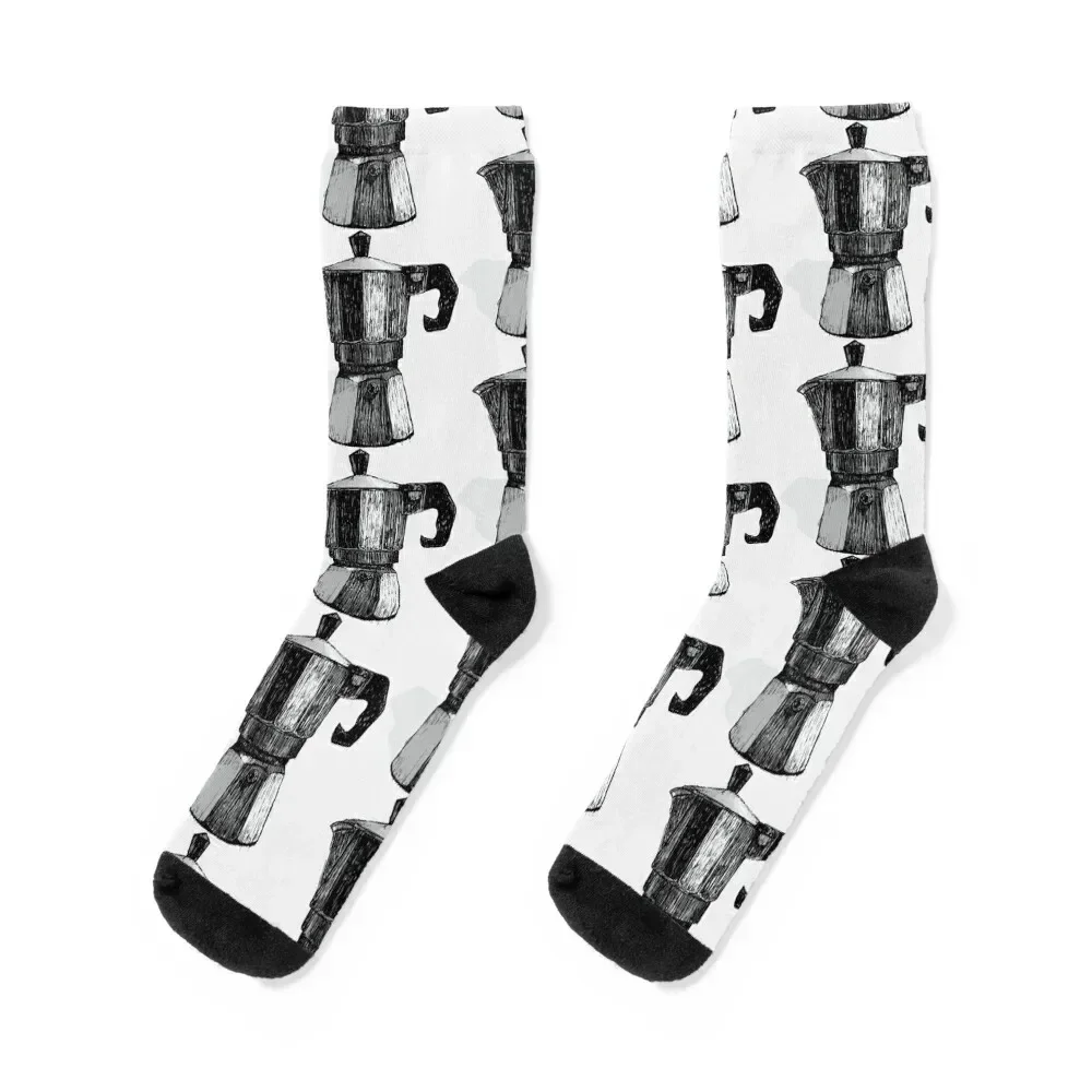 

Coffee maker in grey Socks Stockings Argentina floor Socks Female Men's