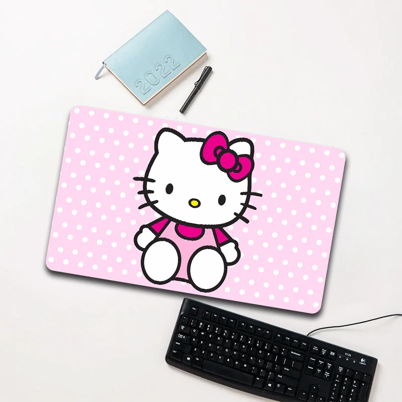 

Sanrio Hello Kitty Pink Polka Dot Mouse Pad Large Non-slip Waterproof Desk Mat for Laptop Office
