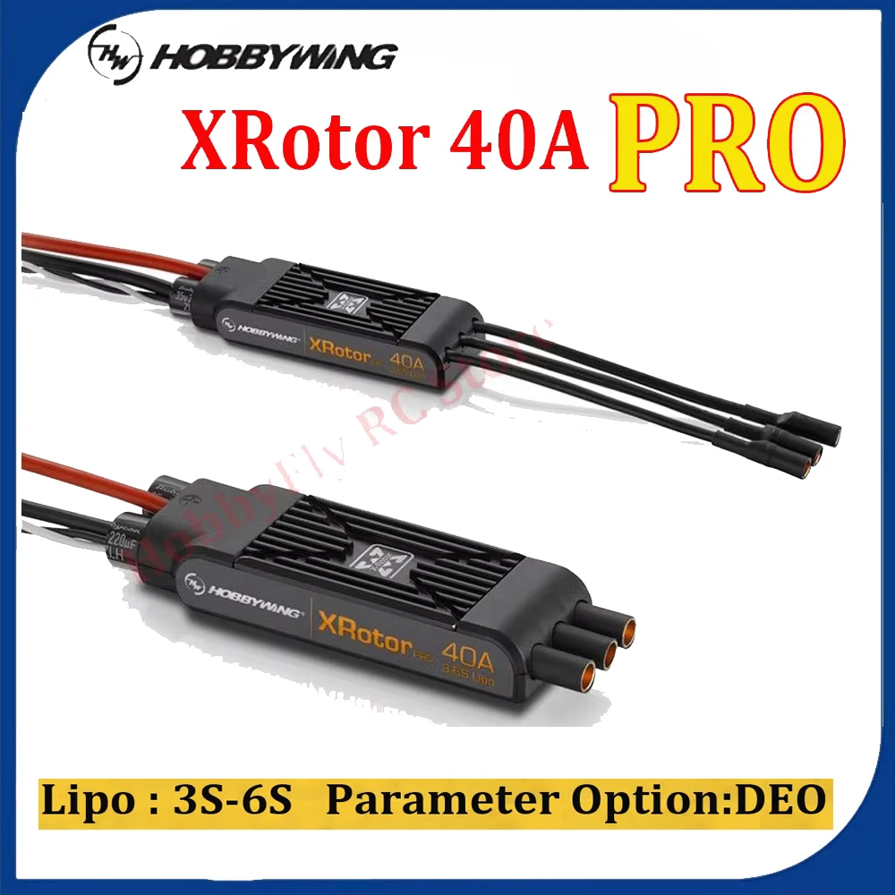 Hobbywing XRotor Pro 40A ESC, BEC 없음, 3S-6S Lipo 브러시리스 ESC DEO, Quadrocop 550 ~ 880 클래스 멀티로터용, 2 개