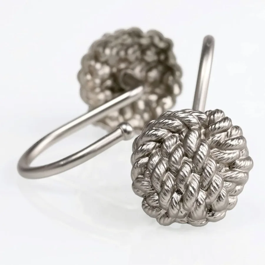 

Декоративные крючки для занавесок для душа Кольца: Rt-стойкие матовые никелевые металлические кольца для занавесок для душа Бохо вертикальная серебряная вешалка для занавески для душа