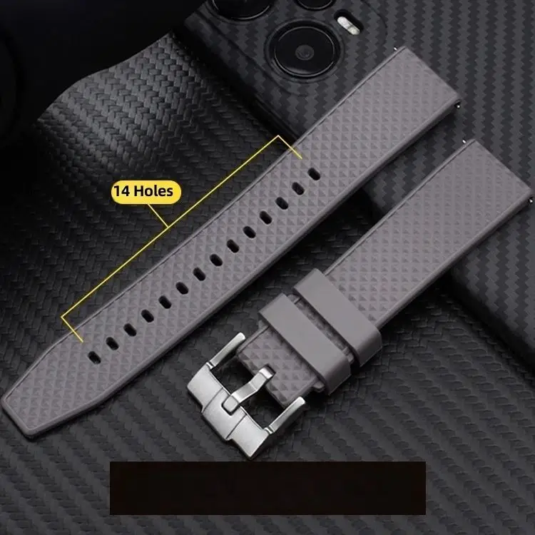 20 مللي متر 22 مللي متر أشرطة ساعة مطاطية الفلور مناسبة لساعات IWC رولكس أوميغا سيكو FKM