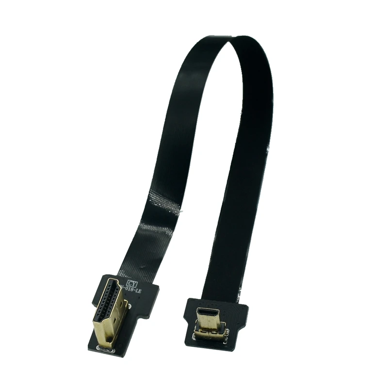 

C6 FPC Ленточный плоский HDMI-совместимый кабель Micro HDTV Mini 90-градусный левый правый вверх вниз под углом для HDTV FPV HD Raspberry Aerial