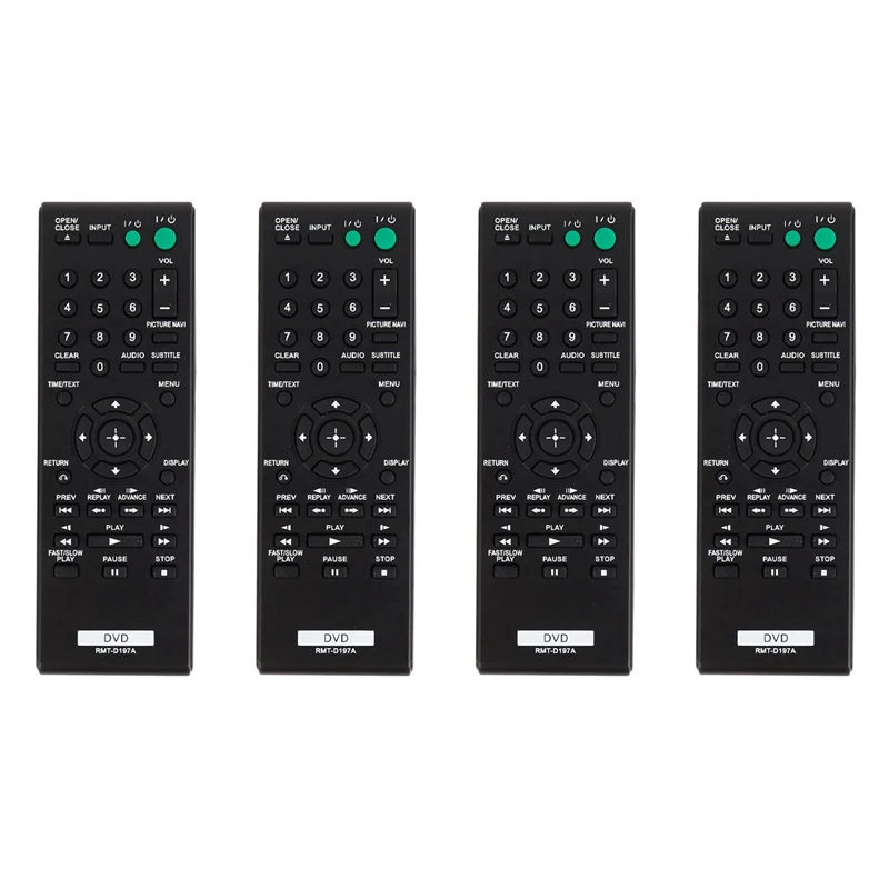 【Item Terlaris】 Remote Control Pintar 4X Rmt-D197A untuk Sony Dvd Dvp-Sr210 Dvp-Sr210p Dvp-Sr510h Dvp-Sr510