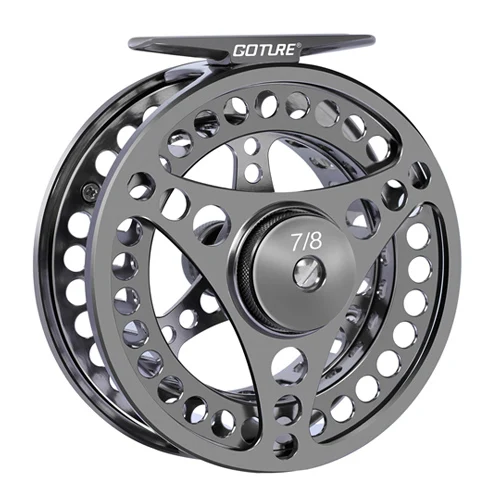 Goture 2 1bb Fliegen fischer rolle CNC-gefräste Aluminium-Laubenforellen-Karpfen-Angel rolle 3/4 5/6 7/8 9/10 wt Fliegen rolle mit linkem und rechtem Griff 10