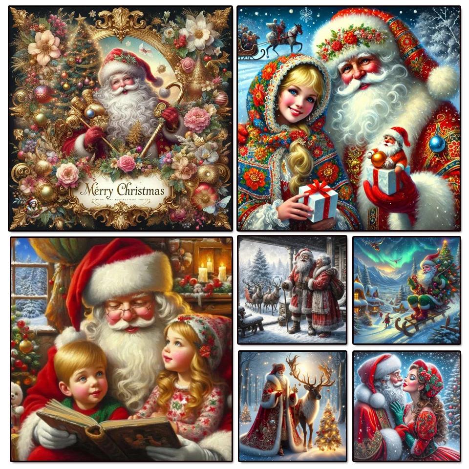 Weihnachten Diamant Malerei Neue 5D Diy Diamant Mosaik Santa Claus Stickerei Volle Runde Cartoon stich Geschenk Wand Dekor