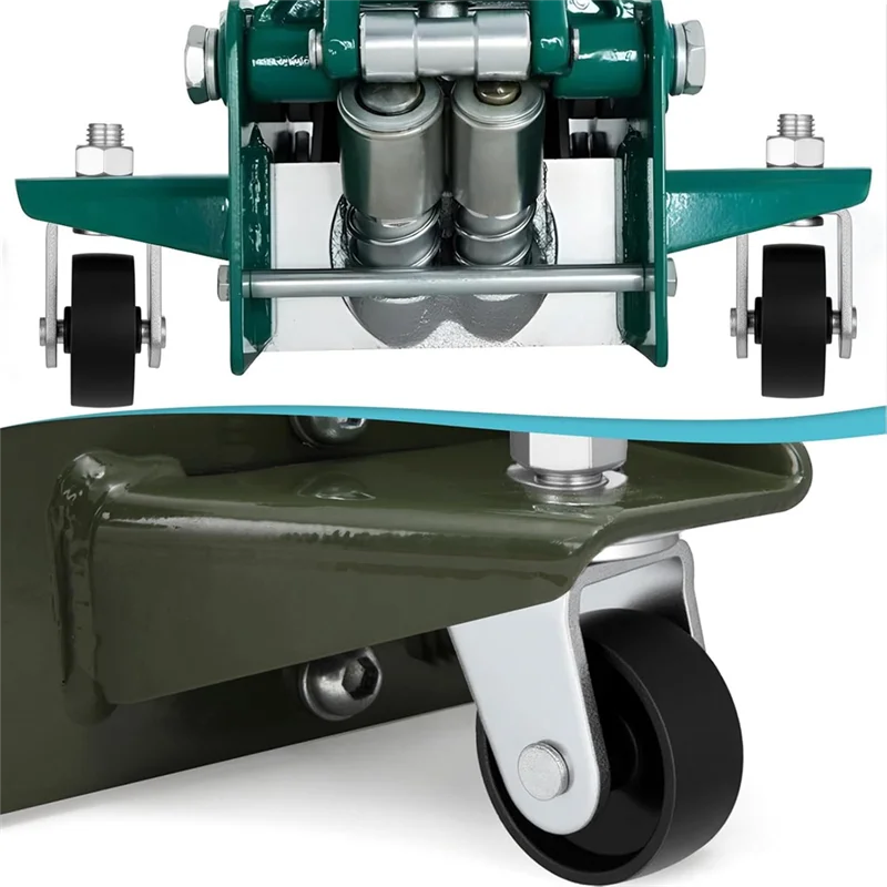 Martinetti da pavimento da corsa in ghisa con 2 pezzi per martinetto da pavimento da 4 tonnellate, ruote girevoli, stelo da 16 mm, parti di ricambio per martinetto da pavimento