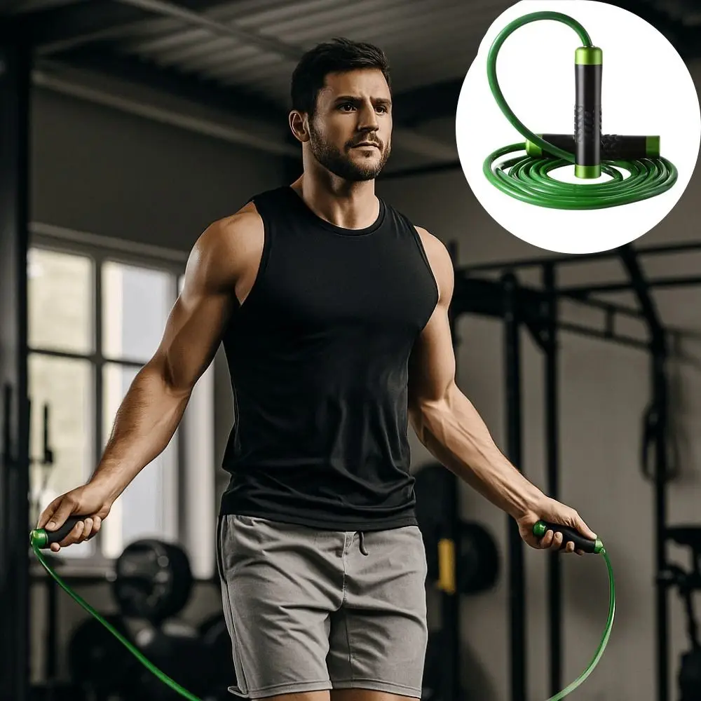 سبائك الألومنيوم تحمل الوزن حبل القفز 3M طول الكرة تحمل مقابض المرجحة حبل القفز كابل ثقيل حبل القفز قابل للتعديل