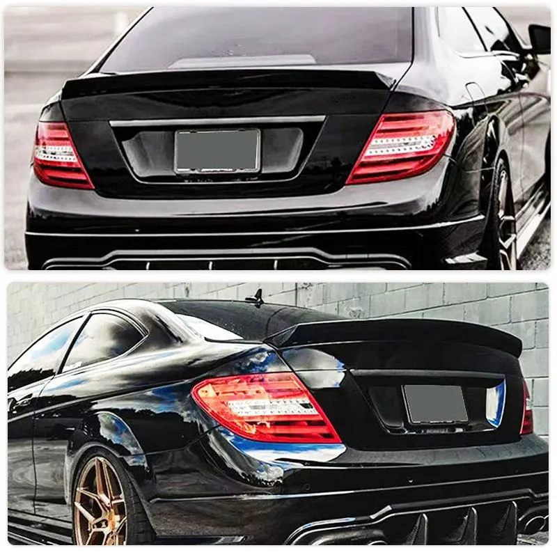 Rear Trunk Spoiler Wings for Mercedes Benz C Class W204 Sport C63 AMG 4-Door 2008-2014 Rear Spoiler Boot Wing Lip Carbon Fiber