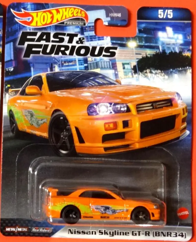 Hot Wheels 1:64 Fast & Furious nissan skyline GTR34 Porsche Mazda rx-7 camaro jeep grand cherokee Collect diecast alloy models