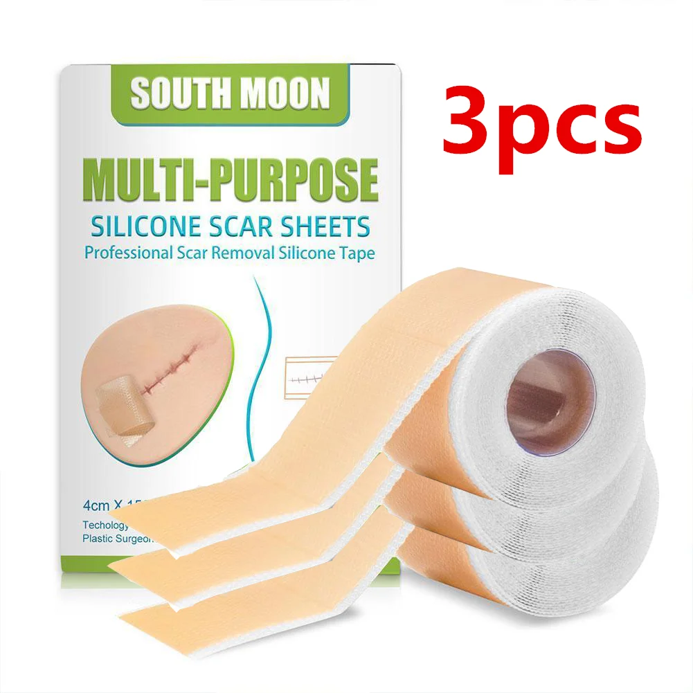 1/3/5/10 Roll Silicone Scar Sheet Painless Scar Repair Tape Roll Effective Scar Waterproof Breathable Ear Beauty Sticker