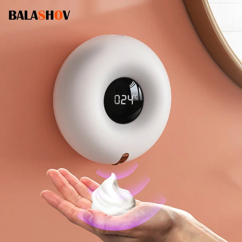 Household Smart Sensor Soap Dispenser LED Display Automatic Foam Machine