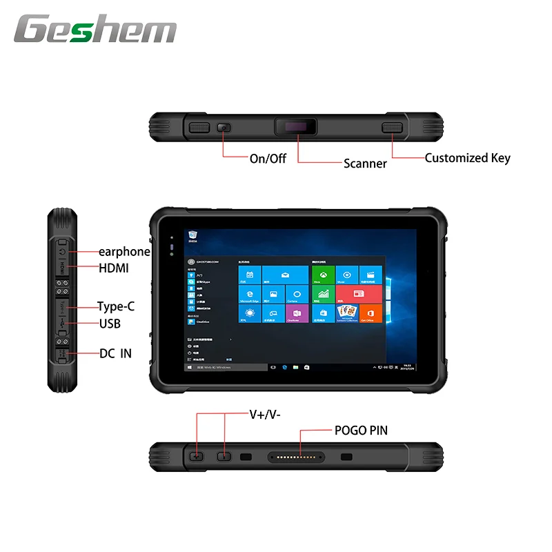 1000nits Large Capacity Battery 9800mAh 8 Inch Android 12 GMS Rugged Tablet WIFI BT GPS Motorcycle Navigation GPS